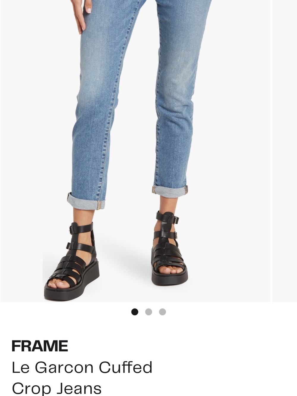 Frame Denim Cropped Straight Jeans - Light Blue
